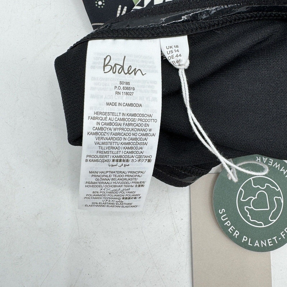 Boden Black Palm-Print Halter One-Piece Swimsuit - Picture 6 of 10